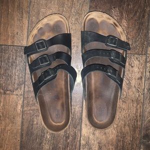 Birkenstock 3 strap Florida soft foot bed Sz 42